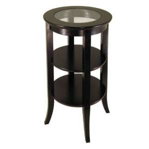  Winsome Furniture Genoa Accent Table, Inset Glass, Two 
