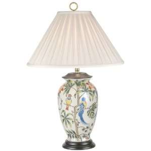  Exotic Birds Porcelain Ginger Jar Table Lamp: Home 