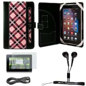 Pink Plaid and Checker Protective Slim and Durable Professional Faux 