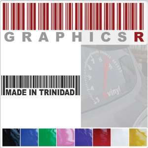   Decal Graphic   Barcode UPC Pride Patriot Made In Tobago A526   Red