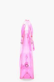 McQ Alexander McQueen pink kingsland vinyl shopping tote for women 