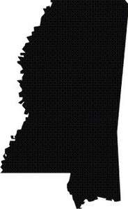 Mississippi State Outline Silhouette Vinyl Decal Sticker  