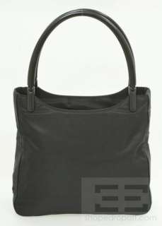 Prada Black Tessuto Nylon & Resin Handle Shoulder Bag  