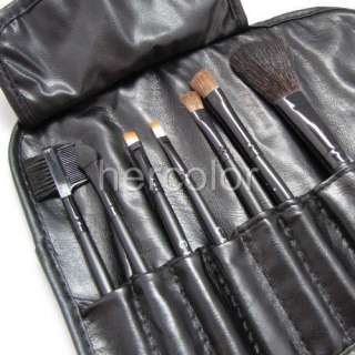 You will got 7 pcs professional brush set comes with a leather case