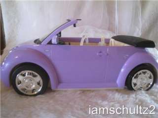 Purple Barbie Volkswagen Rabbit Beetle Convertible Car  