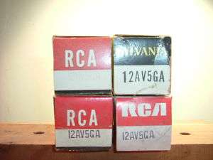 RCA, GE & Sylvania 12AV5GA NOS/NIB vacuum tubes  
