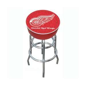  NHL Detroit Redwings Padded Bar Stool: Sports & Outdoors