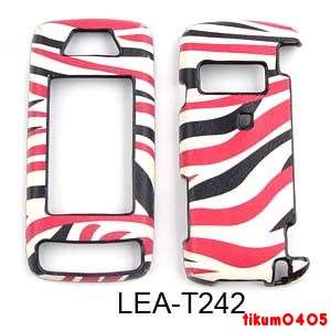 Phone Case LG Voyager Leather Black and Red Stripes  