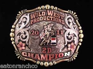 Clint Mortenson Custom Rodeo Trophy Belt Buckle 2D  