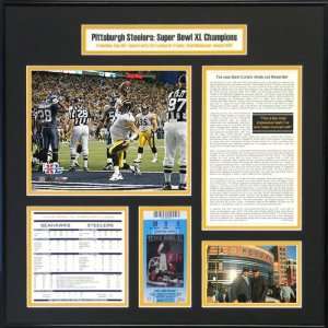   Touchdown Celebration   Super Bowl XL Ticket Frame: Sports & Outdoors