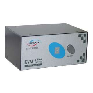 LINKSKEY LKV DM02SK 2 port dual monitor kvm w/ cables  