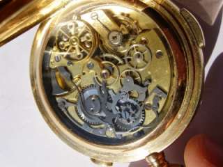    Freres 14k gold Chronograph&Repeater pocket watch for Russian Navy