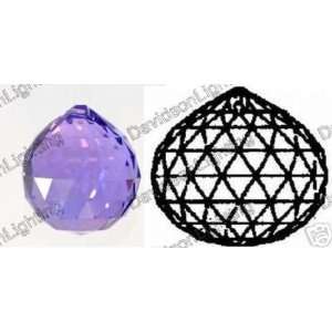 Crystal Purple Ball 30% Lead Color Faceted Sphere 40 mm   1.5 # 701 