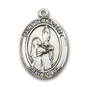  Sterling Silver St. Bernadette Medal Jewelry