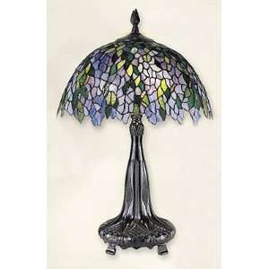  Museum Collection Tiffany Blue Spring Floral Lamp