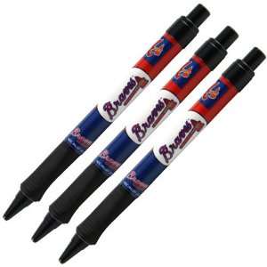  MLB Atlanta Braves Sof Grip 3 Pack Pen Set Sports 