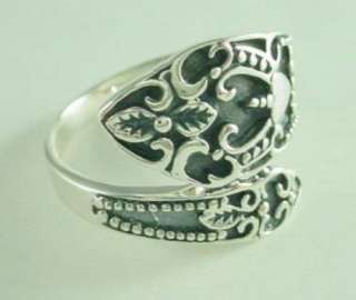 Fashionable Sterling Silver Spoon Style Ring Sz 6 9   New  