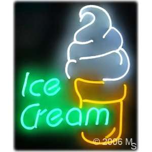 Neon Sign   Ice Cream, Logo   Extra Large 24 x 31  