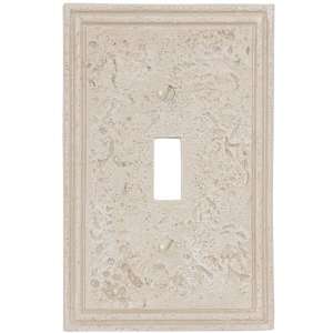  Faux Stone Almond Resin   1 Toggle Wallplate