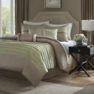 Madison Collection Simion Beige King 7 Piece Comforter Set at  
