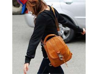 NEW Brown Girls PU Leather Backpacks Handbag Bag FP26c  