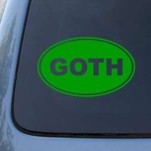 GOTH EURO OVAL   Gothic   Vinyl Car Decal Sticker #1712  Vinyl Color 