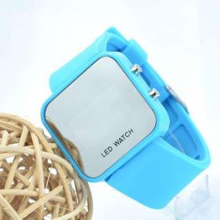   Calender Wristband Jelly Date Mirror Soft Rubber Cubic Watch M725
