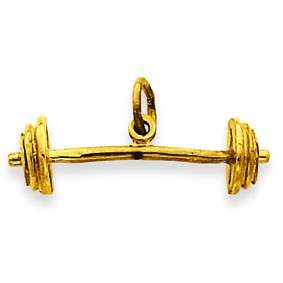   Solid Polished Weight Lifting Exercise Equipment Barbell Charm  