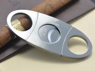 Pocket Stainless Steel Double Blades Cigar Cutter Knife #001  