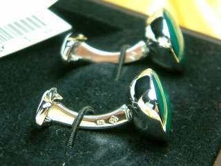 NIB New A.Dunhill Green Headlamp 925 Sterling Silver Cufflinks  