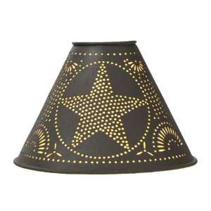  Extra Small Western Star Tin Lamp Shade   Rustic Brown 