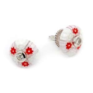   And White Post Earrings With Round Cz Center Stone Alan K. Jewelry