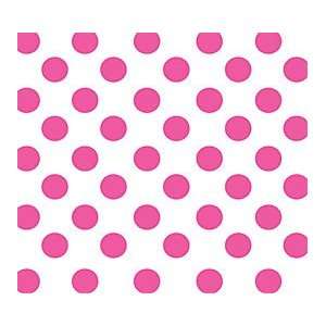   Large Pink Dots (24w X 100l) Cellophane Roll