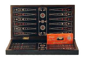 YENIGUN TURKISH WHITE PEARL Backgammon Board W/pcs&dice  