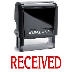   RECEIVED II Red Office Stock Self Inking Rubber Stamp: Office Products