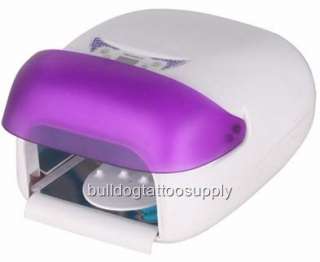 36 Watt UV Gel Nail Lamp Shellac Timer & Fan 36W Purple  