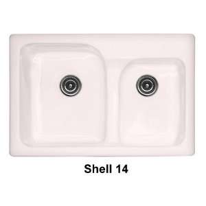   60/40 Self Rim Kitchen Sink and 3 Faucet Holes 253