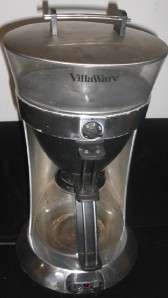 VillaWare Coffee Brewer Maker 2350 Die Cast 10 Cup Pot Villa Ware Used 