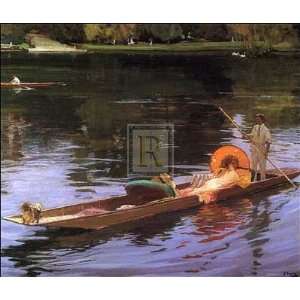  SIR JOHN LAVERY   BOATING ON THE THAMES