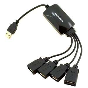  Kingwin USB 2.0 High Speed 4 Ports Mini Hub Black (U2SH 