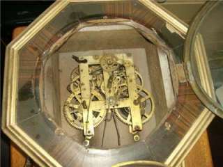 Antique wood cased Tokri Youkamaki Japanese wall clock fixer 