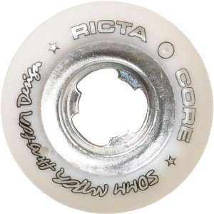  Ricta Nyjah White & Silver 50mm Skateboard Wheels: Sports 