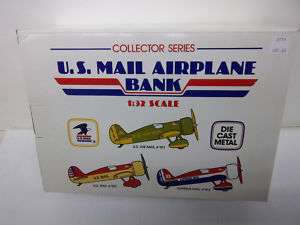 US MAIL #101 GREEN 1/32 AIRPLANE COIN BANK DIE CAST  