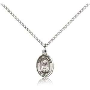 925 Sterling Silver St. Saint Timothy Medal Pendant 1/2 x 1/4 Inches 