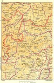 ITALY SWITZERLAND AUSTRIA Tirano Trento, 1953 map  