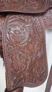Genuine Leather Western Show Saddle 15 WS105 see video  