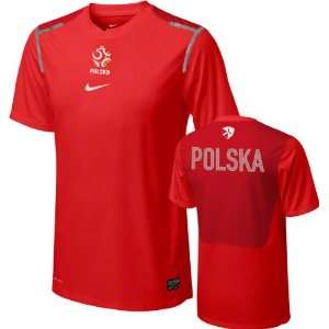 Poland Soccer Red Nike Prematch Jersey 