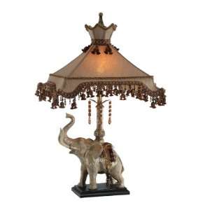  Luxury Beaded Shade Elephant Table Lamp: Home Improvement