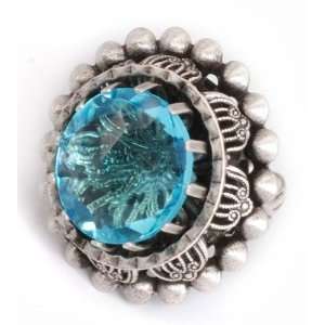  OLLIPOP French Aqua Crystal Bauble Ring Jewelry