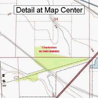  USGS Topographic Quadrangle Map   Charleston, Missouri 
